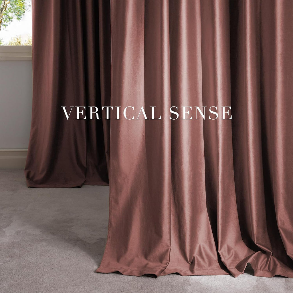 Nicetown Velvet Curtains Blackout for Girls Room, Rod Pocket & Back Tab Room Darkening Thermal Insulated Window Treatments Luxury for Livin…