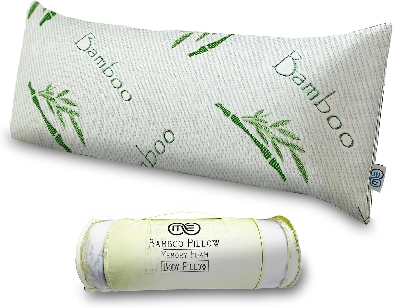 Omeo Full Rayon Bamboo Fiber Pillow Memory Foam Body Pillow for Side Sleeper, Huggable Long Body Pillow for Adults with Washable Pillowcase…