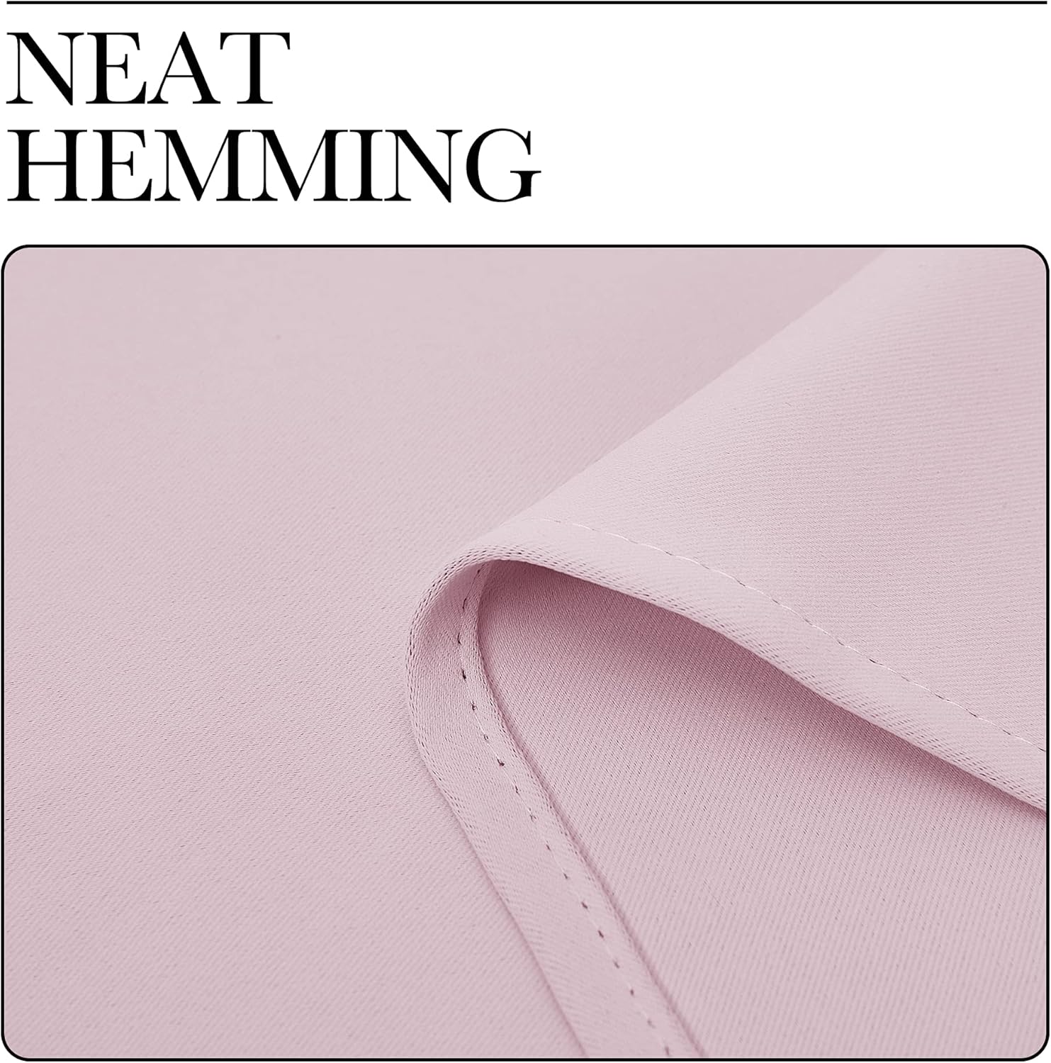 NICETOWN Nursery Essential Thermal Insulated Solid Grommet Top Blackout Curtains/Drapes (1 Pair, 42 x 63 inches in Baby Pink)
