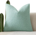 Foindtower Decorative Textured Boucle Throw Pillow Covers Accent Solid Pillow Cases Neutral Soft Cozy Couch Cushion Case for Chair Sofa…