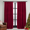Rybhome RYB HOME Red Velvet Curtains 84 inches - Darkening Curtains for Bedroom, Thermal Insulated Window Drapes for Living Room Dinning Ro…