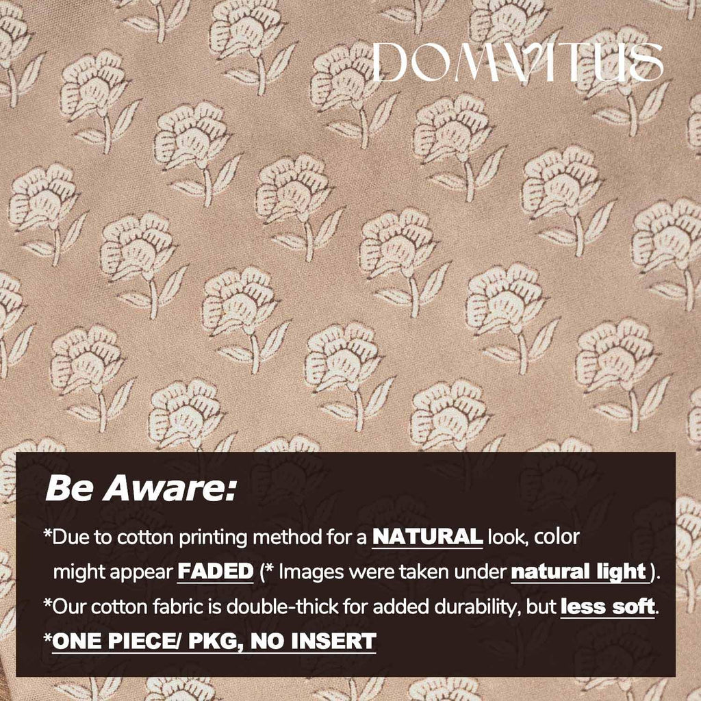 Domvitus Floral Pillow Covers 18x18 Throw Pillow Covers Decorative Farmhouse Block Floral Print Vintage Pillow Cover for Living Room Couch…