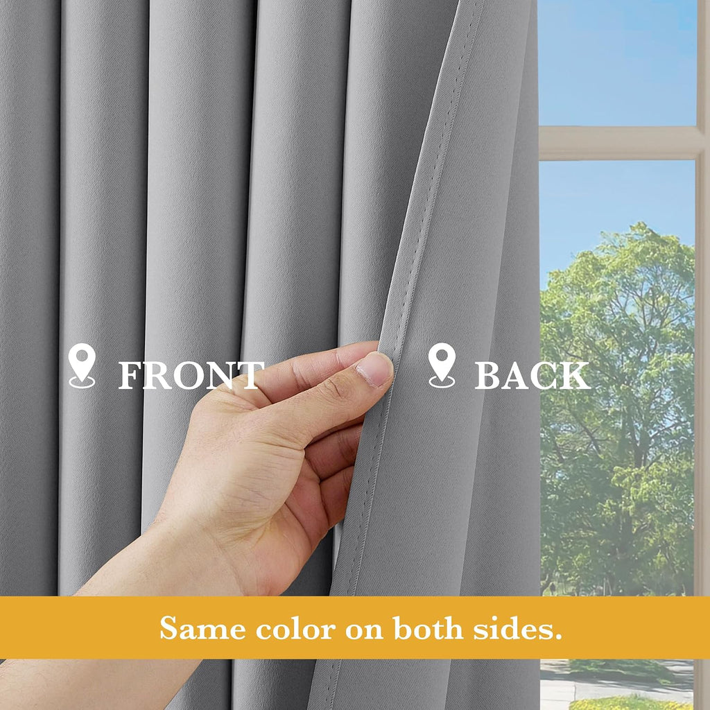 Rybhome RYB HOME Blackout Thermal Insulated Curtains, Portable Curtain for Sliding Glass Door/Storage/Space Room Divider, Large Window Trea…