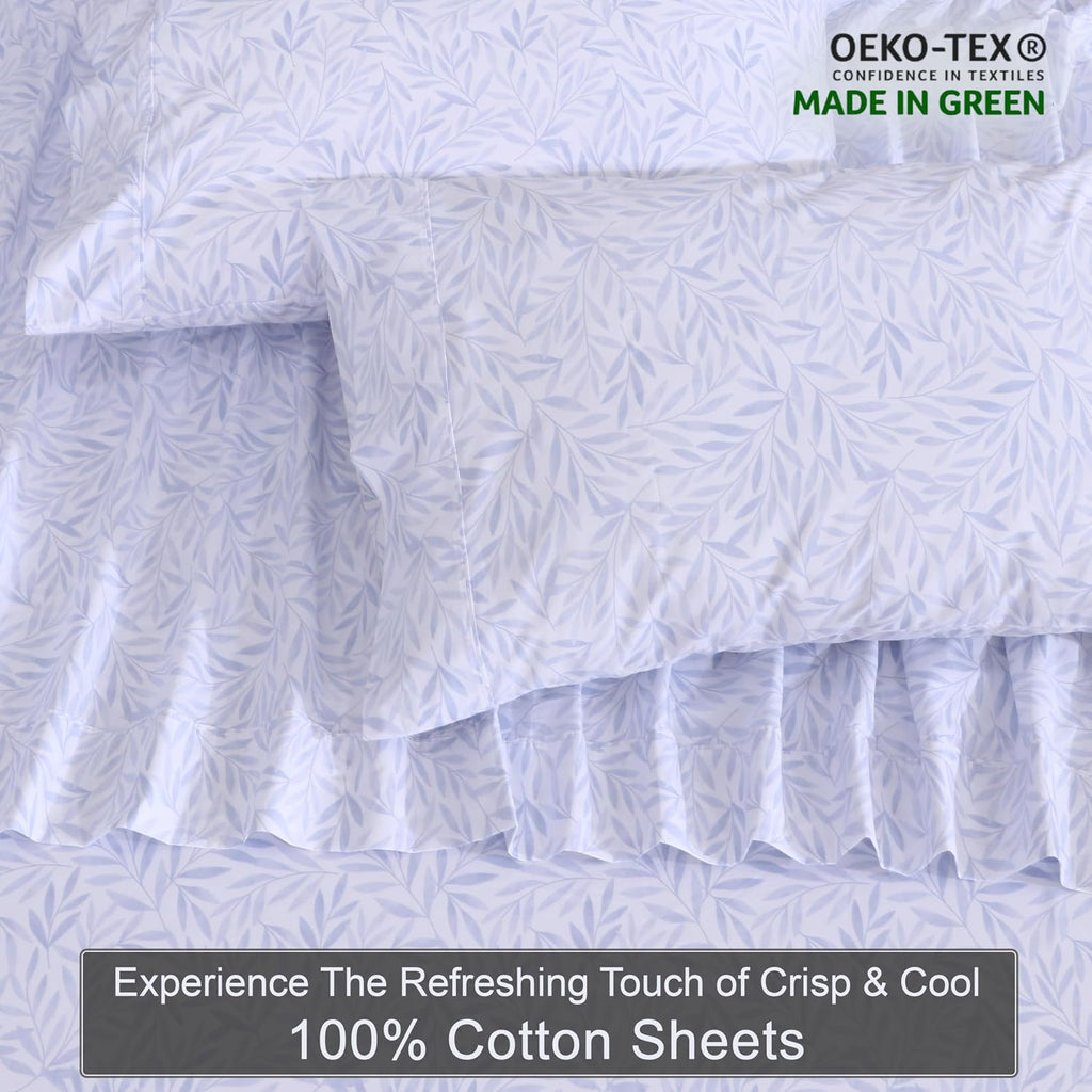 Zoyer 100% Cotton Sheets – Twin Size Percale Bedding, Cooling & Breathable, Durable with a Crisp, Soft & Comfortable Feel, 16" Deep Pocket,…