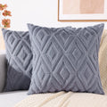 decorUhome Summer Couch Throw Pillow Covers 20x20 Set of 2, Decorative Soft Plush Faux Fur Wool Accent Pillow Covers for Modern Farmhouse B…