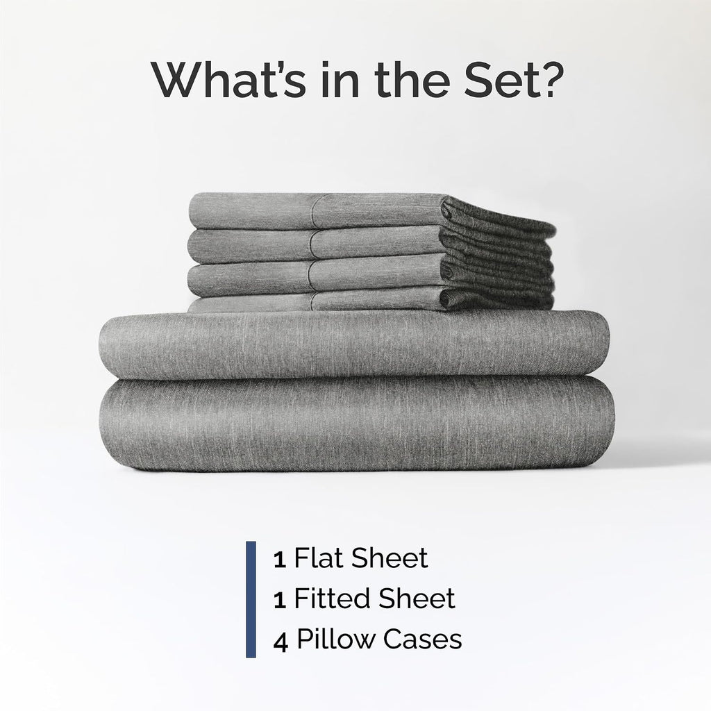 Queen 6 Piece Sheet Set - Comfy, Breathable & Cooling - Soft Hotel Luxury Bedding for Women, Men, Kids, Teens and Children - 1 Flat & 1…