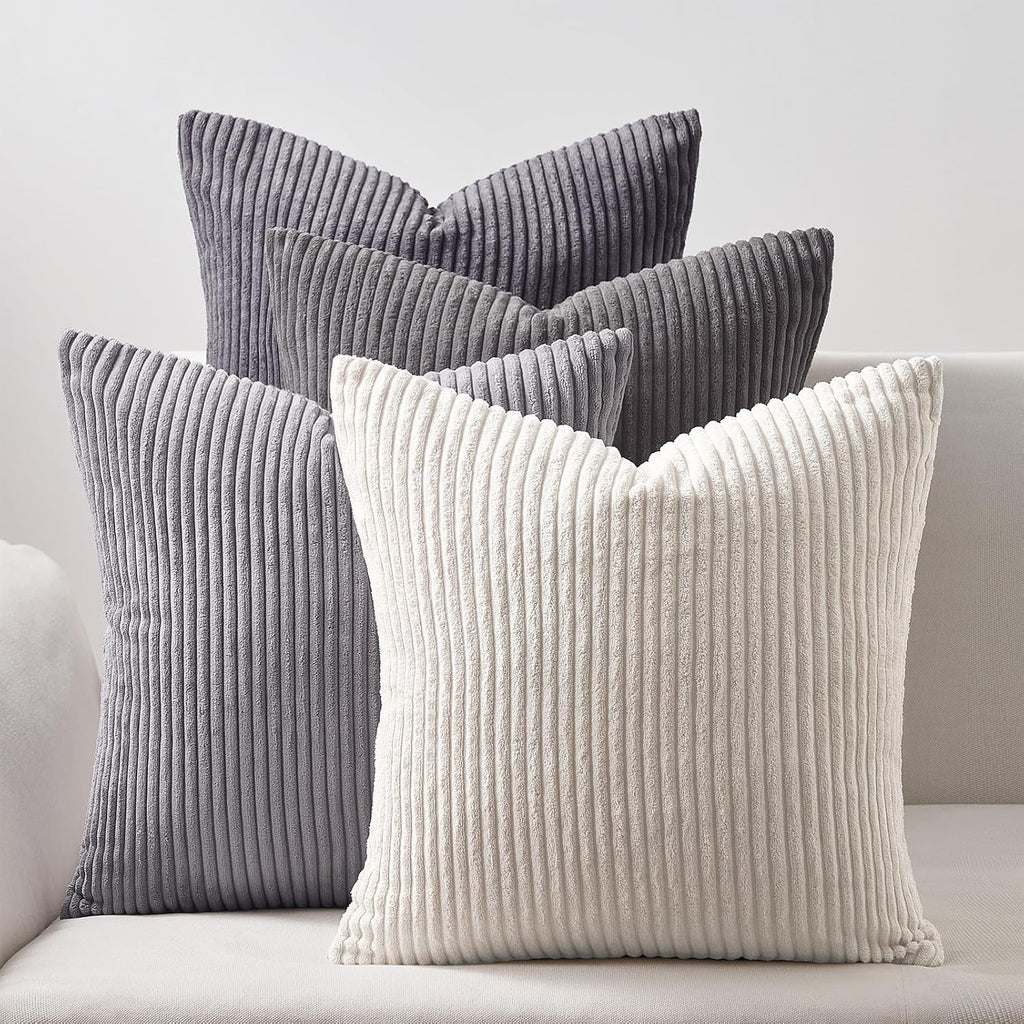 Topfinel Decorative Throw Pillow Covers Cushion Cases, Set of 4 Soft Velvet Modern Double-Sided Designs, Mix and Match for Home Decor, Pill…