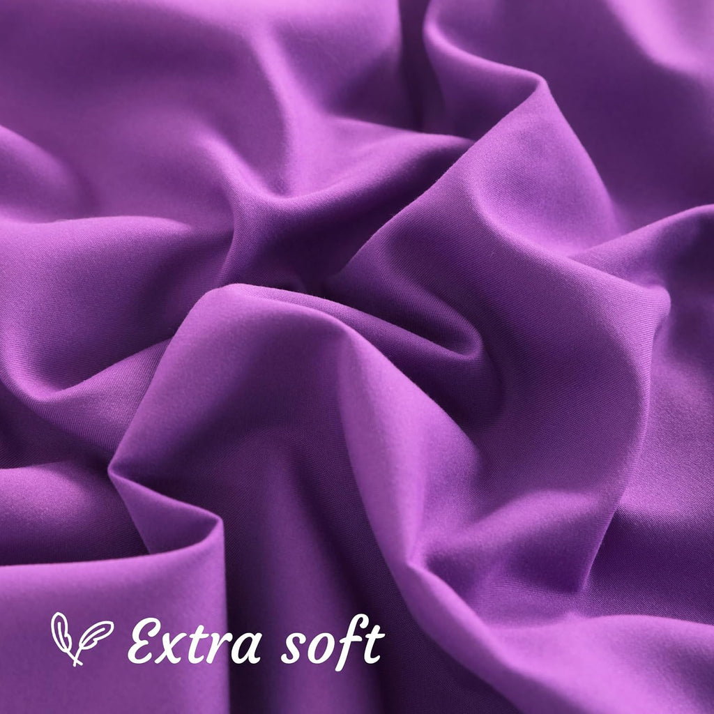 Ntbay Toddler Pillow Cases Set of 2, 2 Pack Brushed Microfiber 14x20 Pillow Cases, Soft, Wrinkle, Fade, Stain Resistant Purple Pillow Cases…