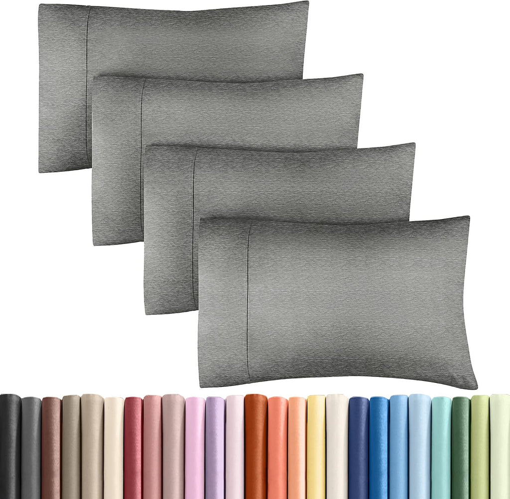 Queen Pillow Cases Set of 4 - Ultra Soft Hotel Quality Pillowcase Covers - Comfy, Cozy & Wrinkle Free - Shrinkage and Fade Resistant…