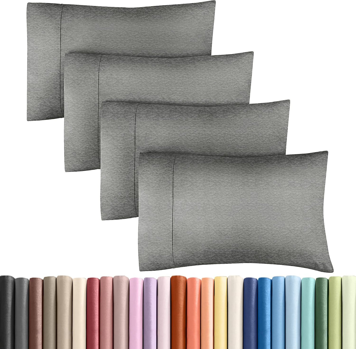 Queen Pillow Cases Set of 4 - Ultra Soft Hotel Quality Pillowcase Covers - Comfy, Cozy & Wrinkle Free - Shrinkage and Fade Resistant…