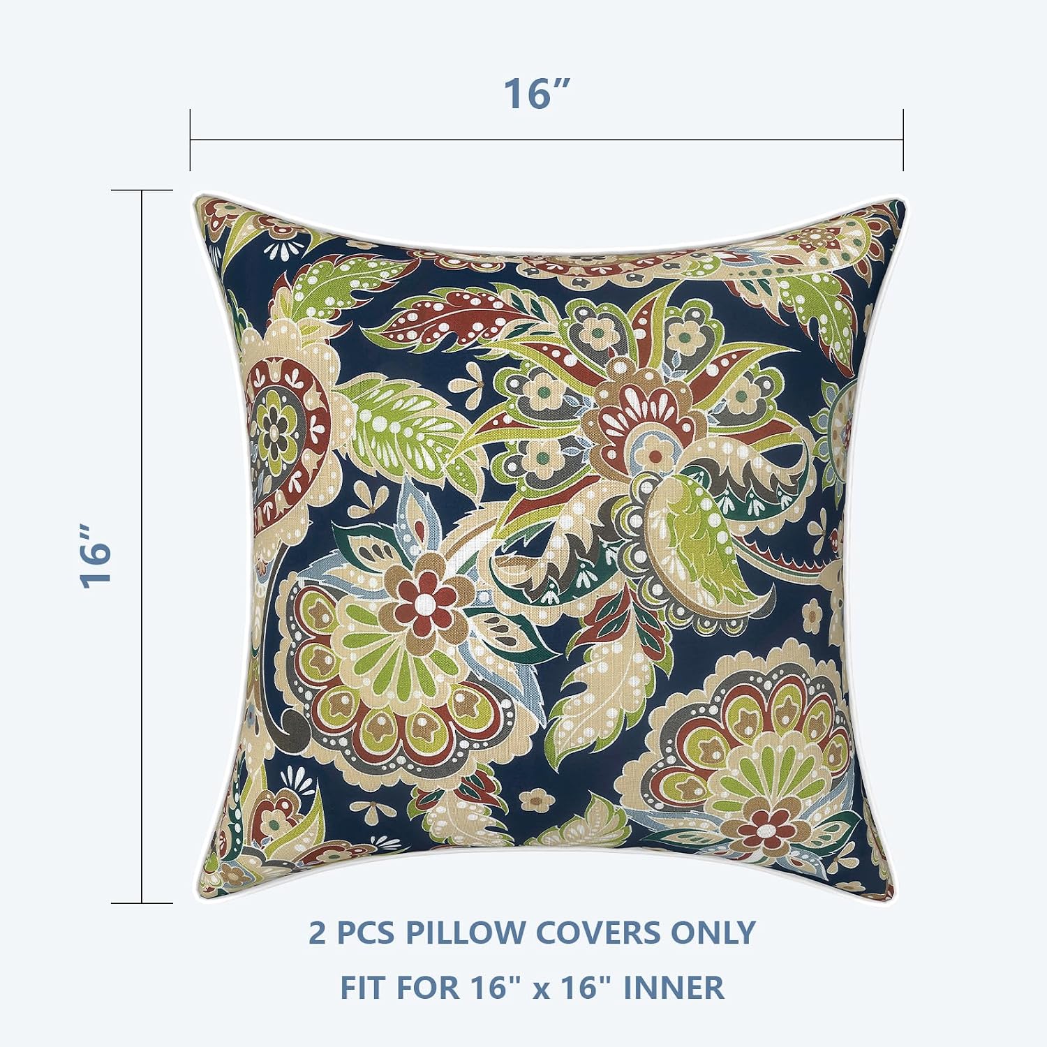 LVTXIII Outdoor Pillow Covers Set of 2, Patio Waterproof Throw Pillow Cases Fade Resistant Accent Pillow Covers for Spring Summer Garden…