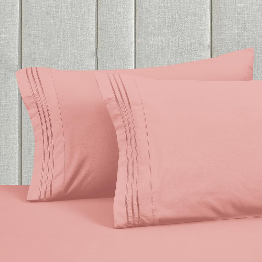 MocassiLuxuryBedding Mocassi Full Size 4-Piece Bed Sheet Set - 1800 Hotel Quality Microfiber 18-24 Inches Extra Deep Pocket Fitted Sheet- L…