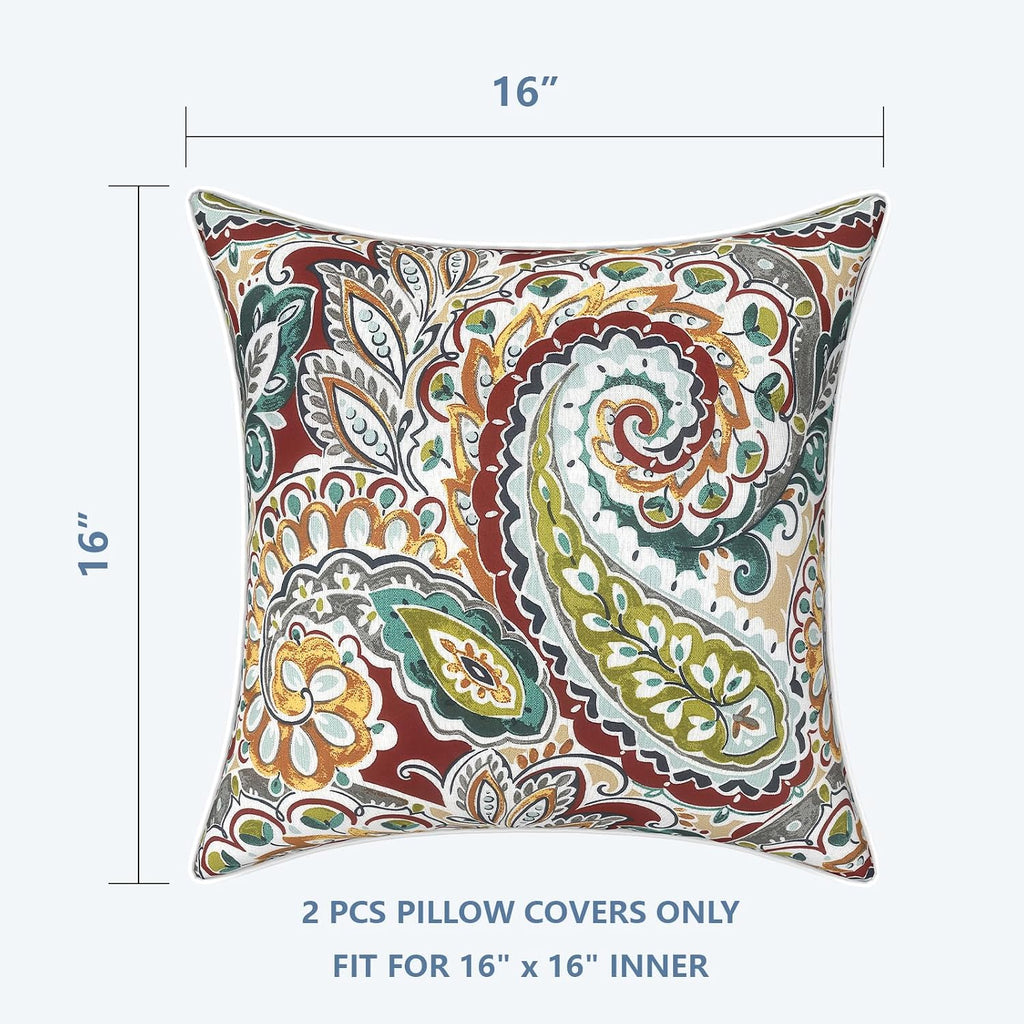LVTXIII Outdoor Throw Pillow Covers Set of 2, Patio Waterproof Pillow Cases Fade Resistant Accent Pillow Covers for Home and Garden…