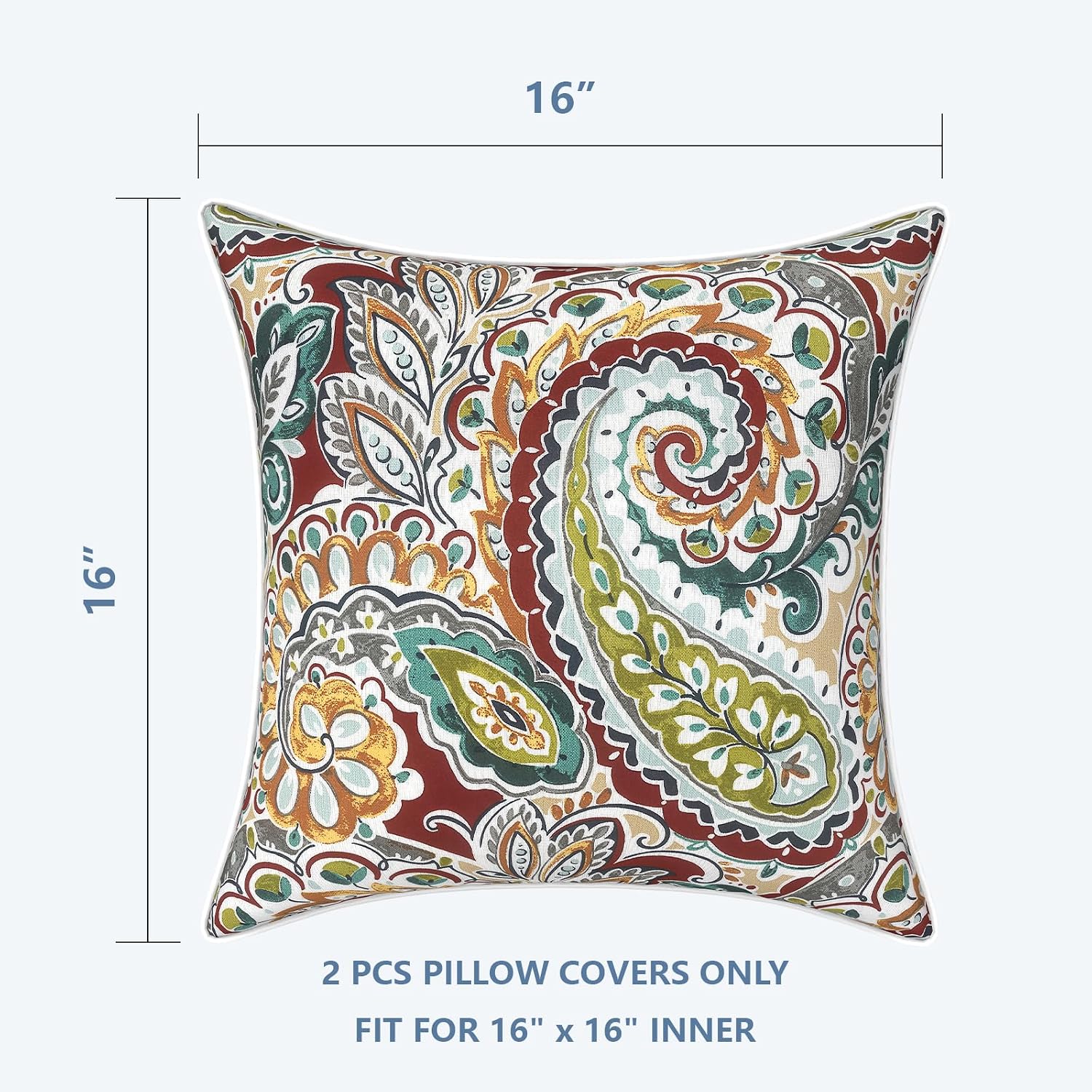 LVTXIII Outdoor Throw Pillow Covers Set of 2, Patio Waterproof Pillow Cases Fade Resistant Accent Pillow Covers for Home and Garden…