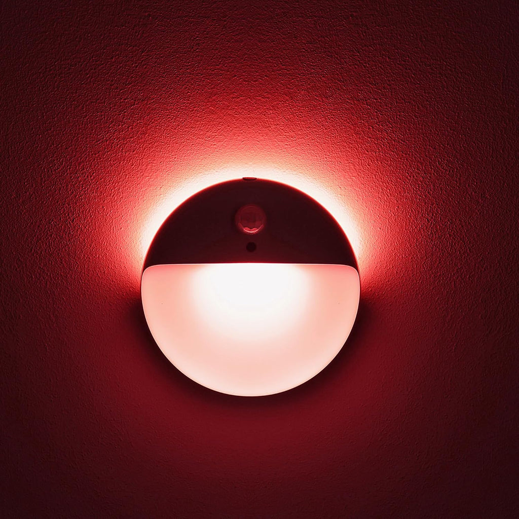 YUNLEX 2 Pack Red Night Light, Battery Operated Night Light, 2.6" Small Sticky Lights, Dimmable Motion Sensor Light, 3 Light Modes…