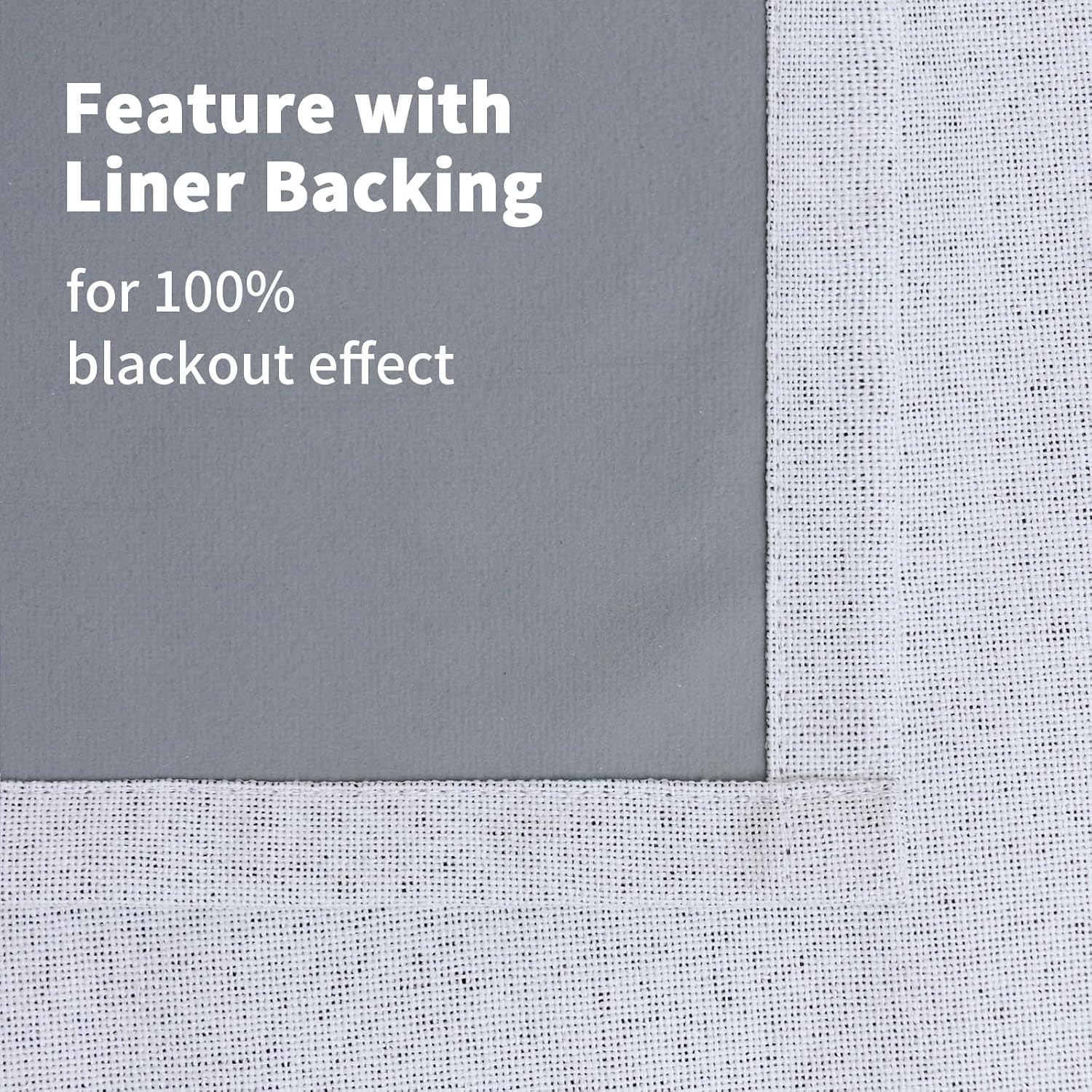 YoungsTex White Linen Blackout Kitchen Curtains 40 Inch Length, Short Thermal Insulated Black Out Drapes with Grommet Privacy for Bathroom…