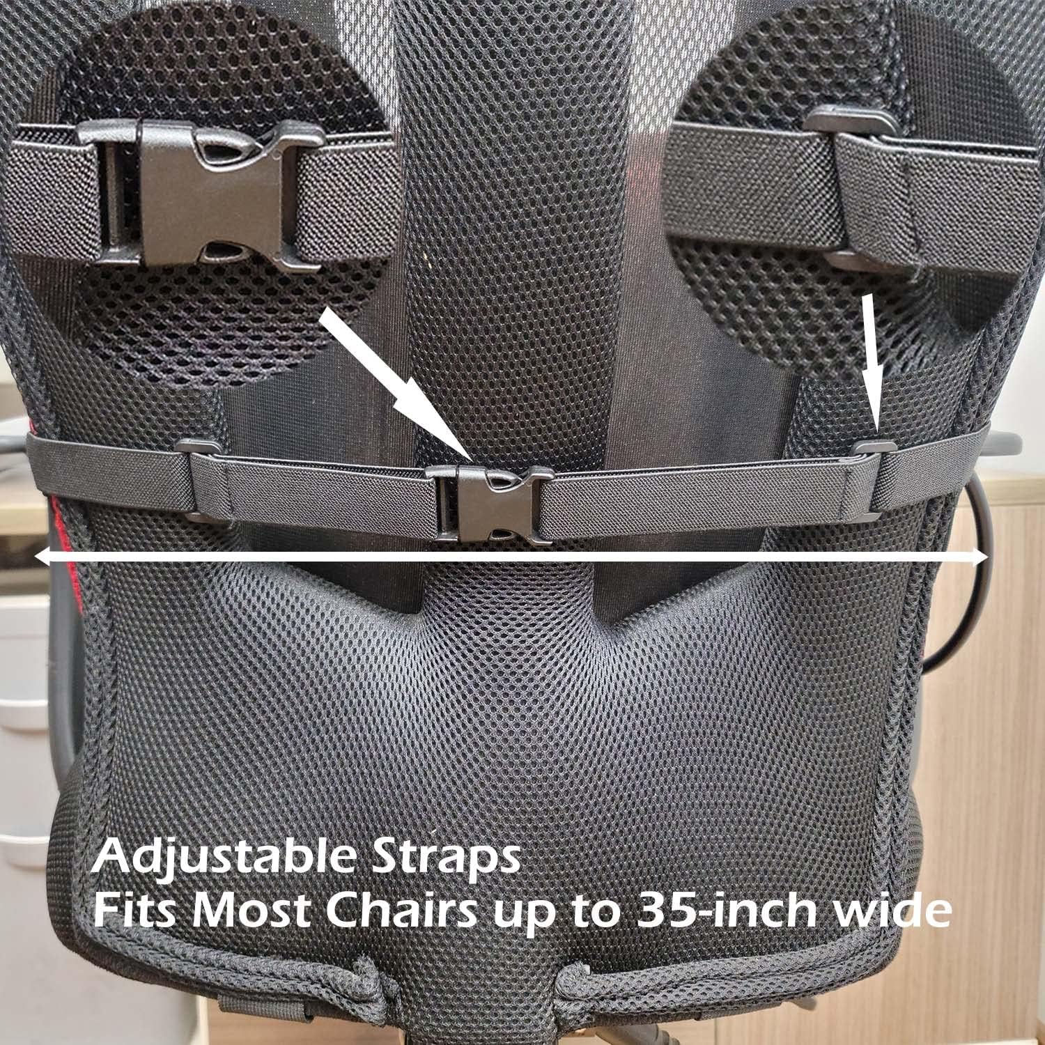 Inflatable Lumbar Support Pillow for Office Chair and Car Seat, Back Support Cushion with Air Pump for Reducing Lower Back Pain