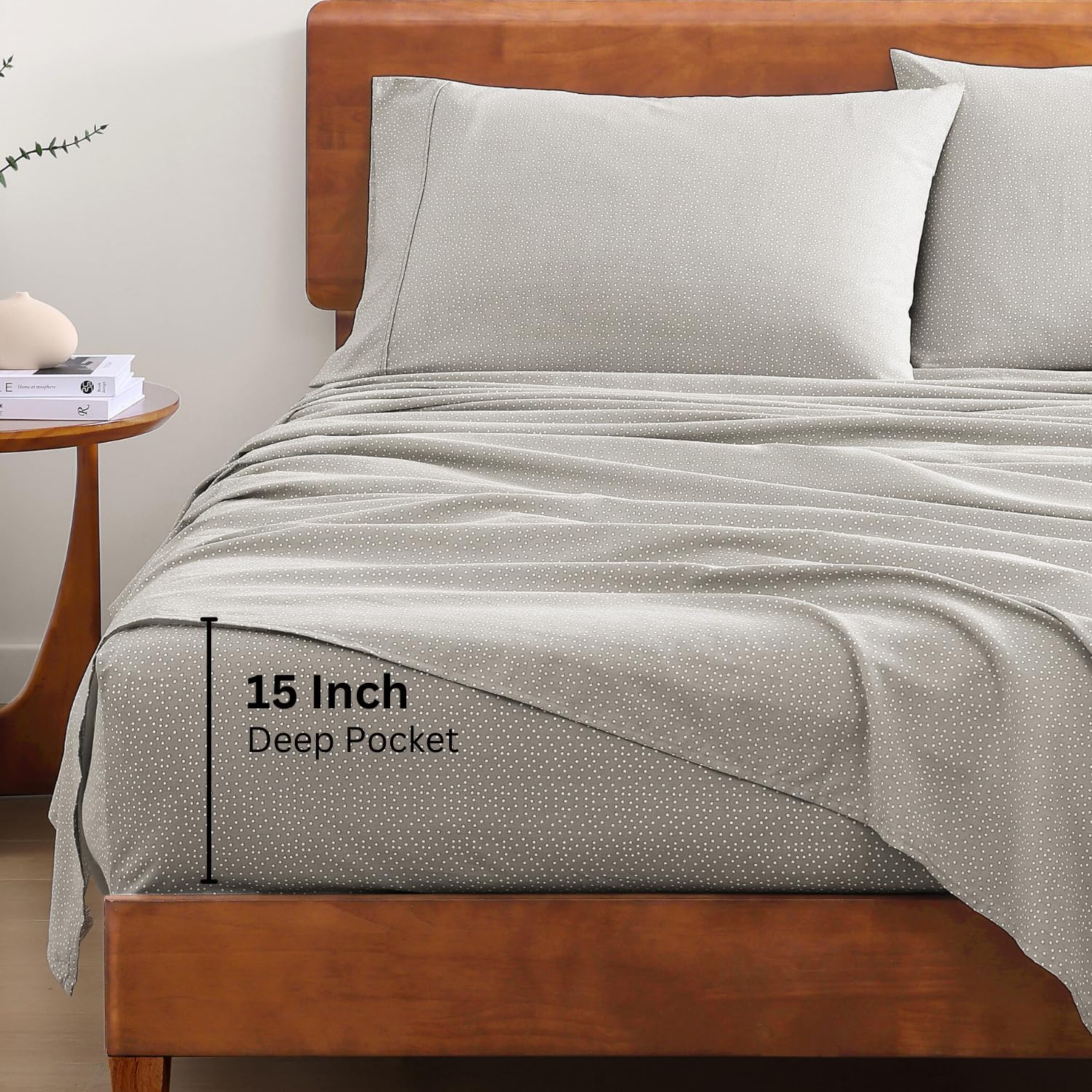 LaneLinen LANE LINEN Sustainably Produced 100% Organic Cotton Twin Bed Sheet Set, Soft & Breathable Naturally Cool Temperature Regulating T…