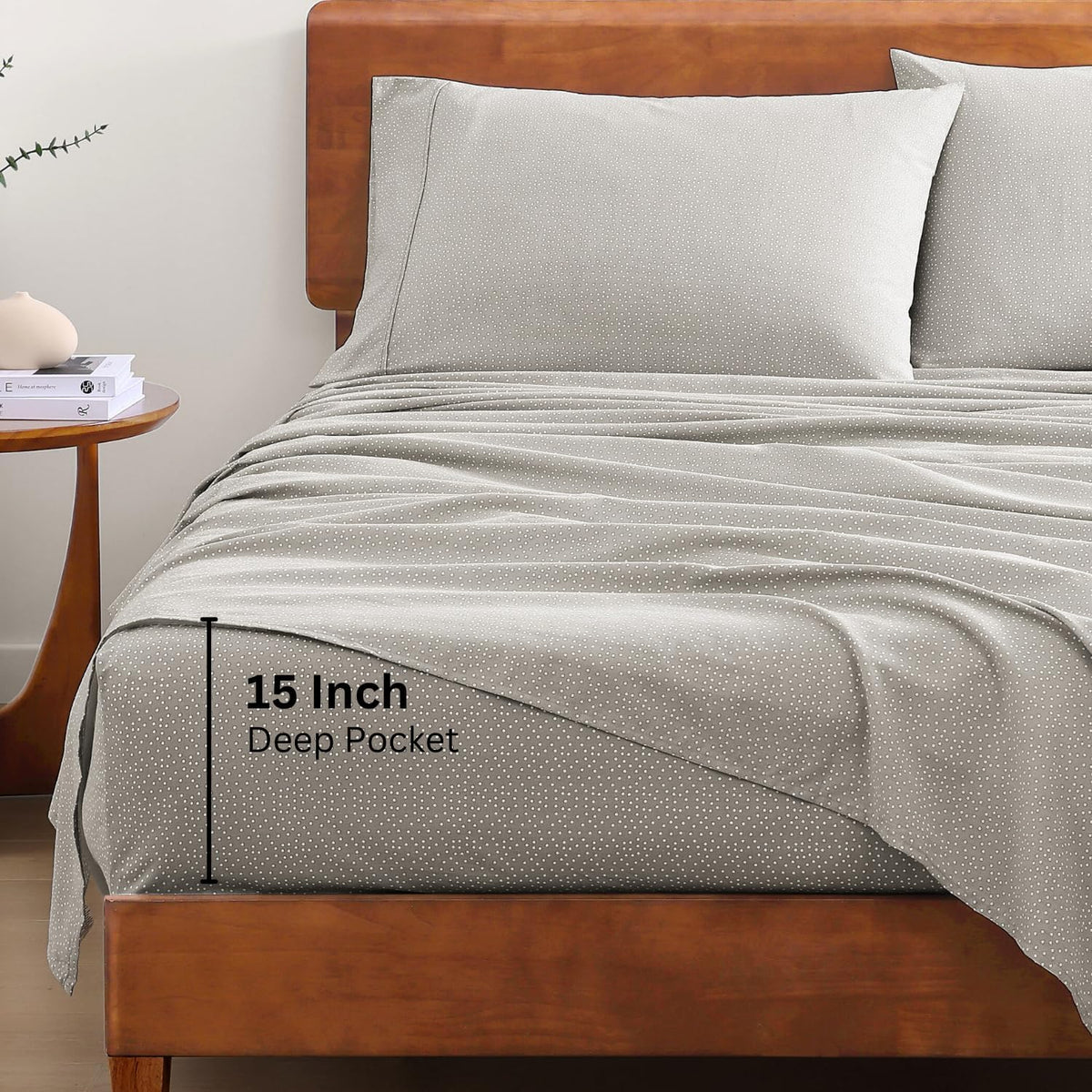 LaneLinen LANE LINEN 100% Organic Cotton Sheets King Size, Low Pilling Fade Resistant Machine Washable Naturally Cooling King Bedding Set,…