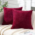 Gawamay Decorative Chenille Throw Pillow Covers 26x26 Inch Pack of 2, Soft Square Couch Pillow Cover for Sofa Cushion Living Room Bedroom O…