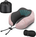 Neck Travel Pillow, Upgraded Memory Foam Pillow for Airplane, Machine Washable, Adjustable Flight Pillow, Suitable for Sleeping Airplane…