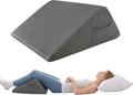 Bedluxe Knee Wedge Pillow - Memory Foam Leg Support for Sleeping, Post Surgery Triangle Pillow Wedge, Leg Elevation, Knees Hip Back (23.6 x…