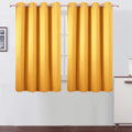 Lemomo Yellow Thermal Blackout Curtains/52 x 54 Inch/Set of 2 Panels Room Darkening Curtains for Bedroom 54 Inch silver