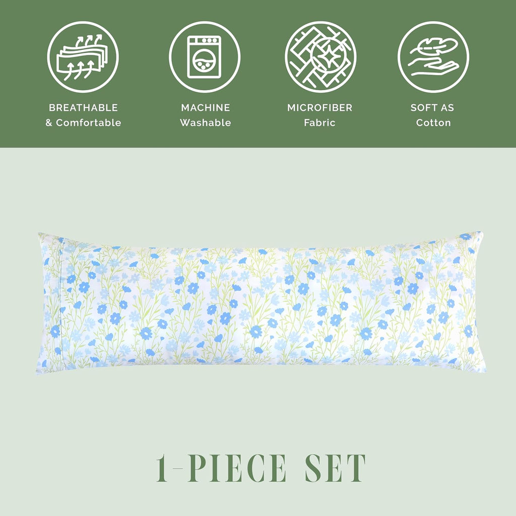 Elegantcomfort Elegant Comfort Ultra Soft 1-Piece Set Floral Print Pillowcases - 1500 Hotel Quality Microfiber, Soft and Smooth Hidden Zipp…