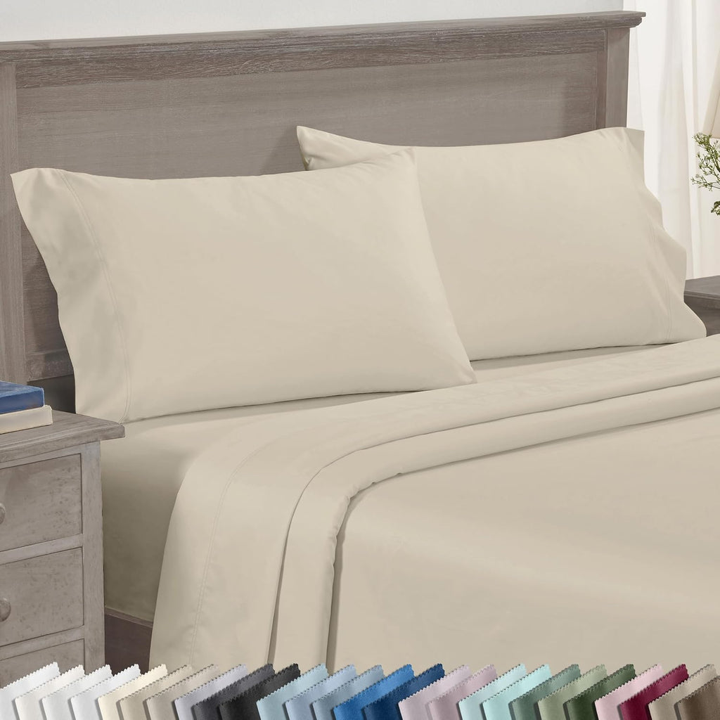 CaliforniaDesignDen California Design Deinking Size Pillow Cases Set of 2-600 Thread Count Sateen, 100% Cotton Pillowcases King Size, Soft…