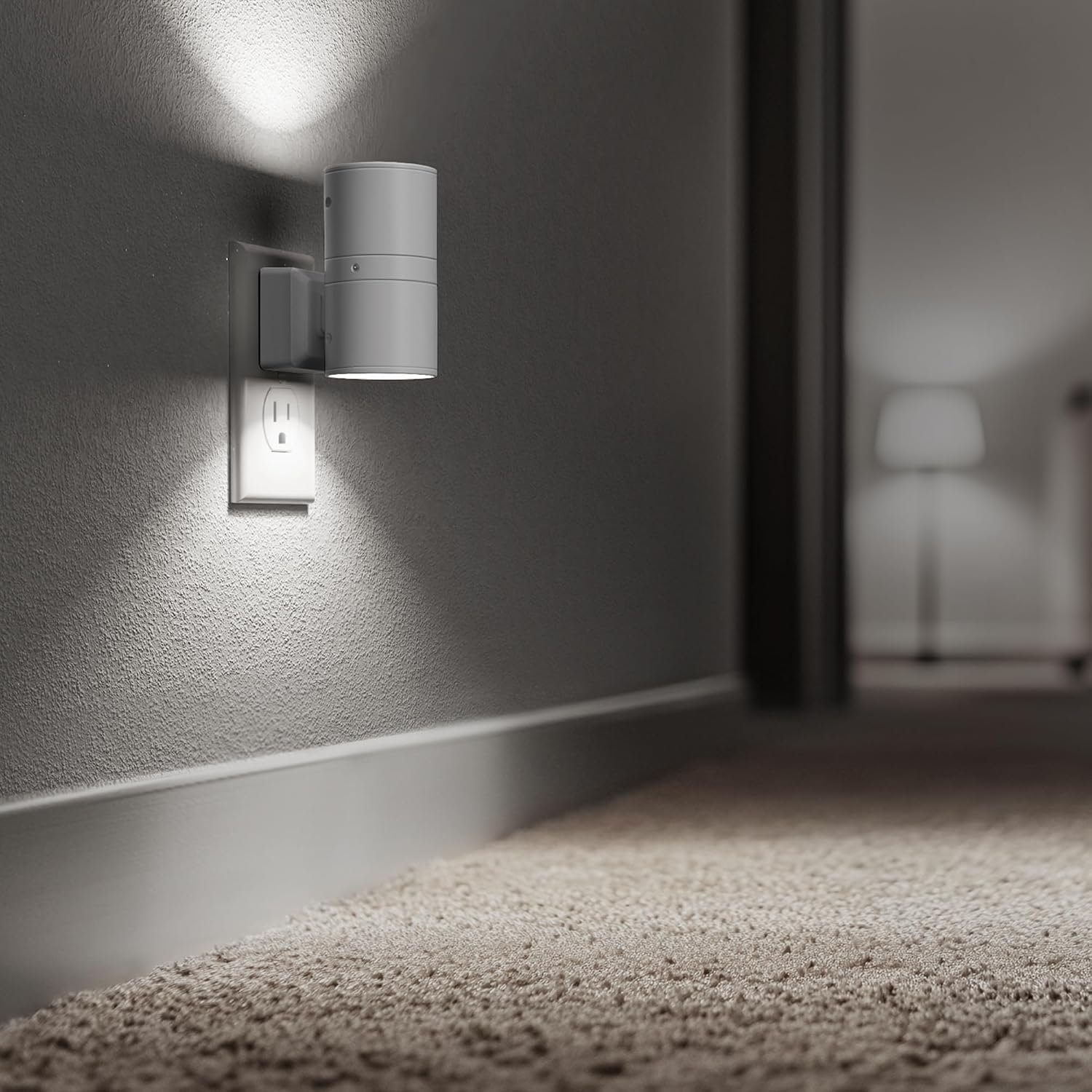 Briignite Night Lights Plug into Wall, Modern LED Night Light Plug in, Dusk to Dawn Sensor, 5000K Daylight, 0-100LM Adjustable…