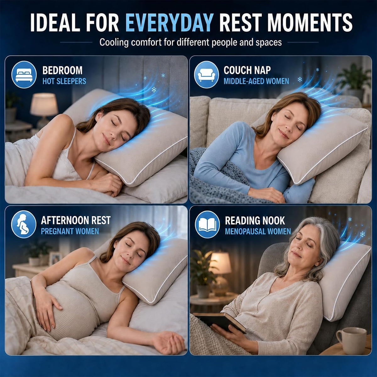 Cieltown Cooling Pillow Cases for Hot-Sleepers: Q-Max ≥0.4 Nylon Spandex Cool-to-Touch for Night Sweats - Waffle Weave for Dry & Com…
