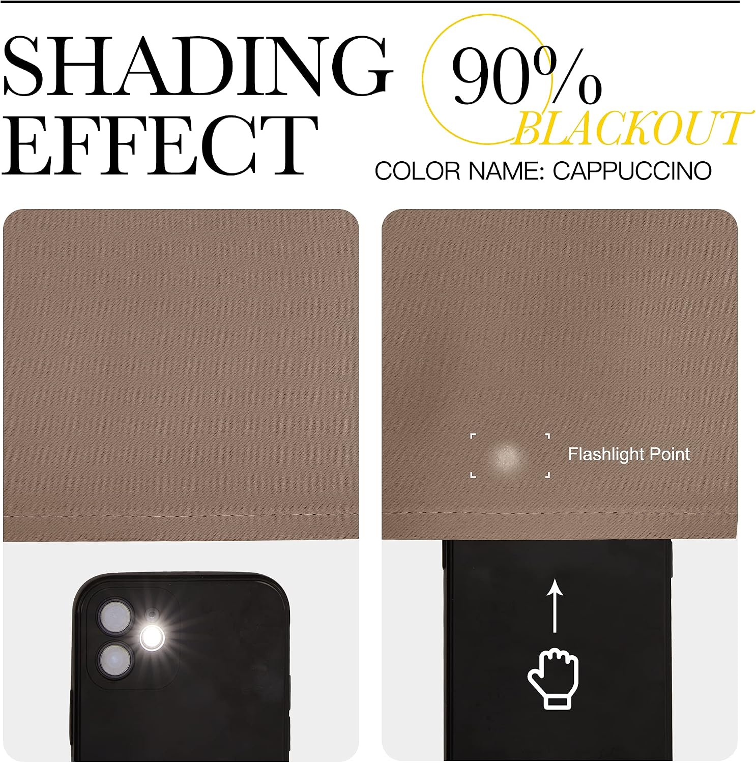 Nicetown Bedroom Blackout Curtains and Drapes, Set of 2, 55 by 102 Inch, Cappuccino, Window Treatment Thermal Insulated Solid Grommet Black…