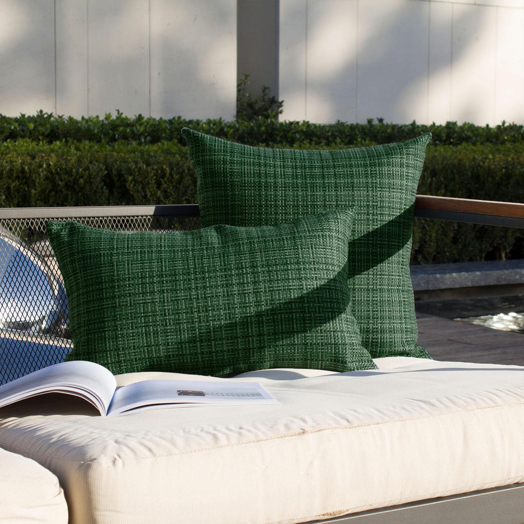 Kevin Textile Pack of 2 Decorative Outdoor Waterproof Throw Pillow Covers Stripe Square Pillowcases Modern Cushion Cases for Patio Couch…