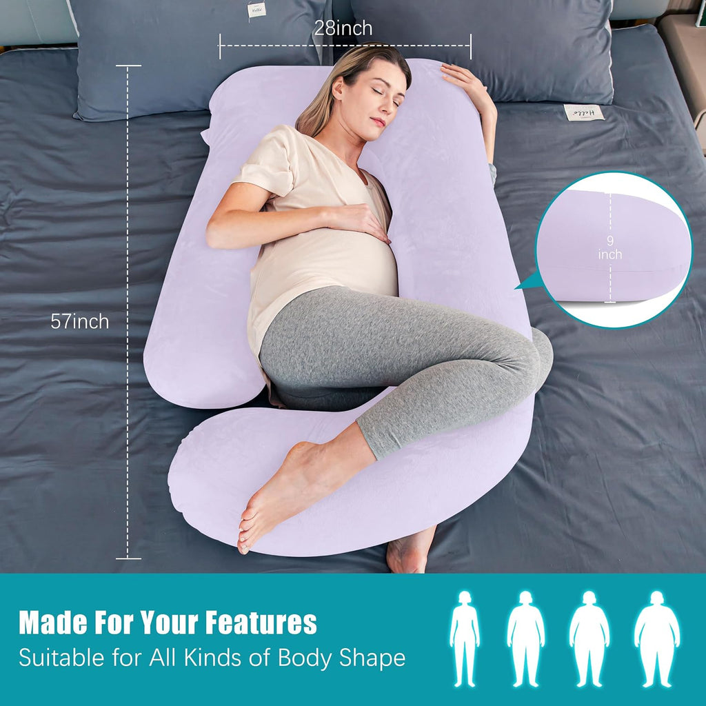 Cute Castle Pregnancy Pillows, Soft U-Shape Maternity Pillow with Removable Cover - Full Body Pillows for Adults Sleeping - Pregnancy…
