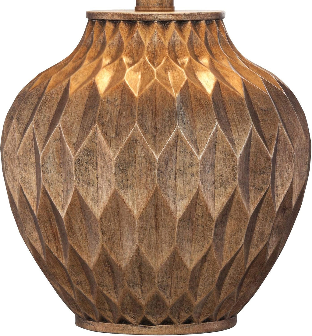 360 Lighting Buckhead Traditional Style Small Accent Table Lamps 22" High Set of 2 Warm Bronze Geometric Urn Tapered Drum Shade for…