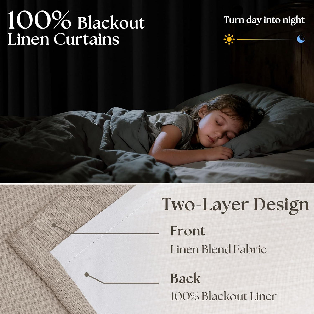 Twodrapes Extra Wide 70 Inch Burlywood Birch Blackout Bedroom Curtains 96 Inches Long Memory Trained Pinch Pleated Room Darkening Thermal L…