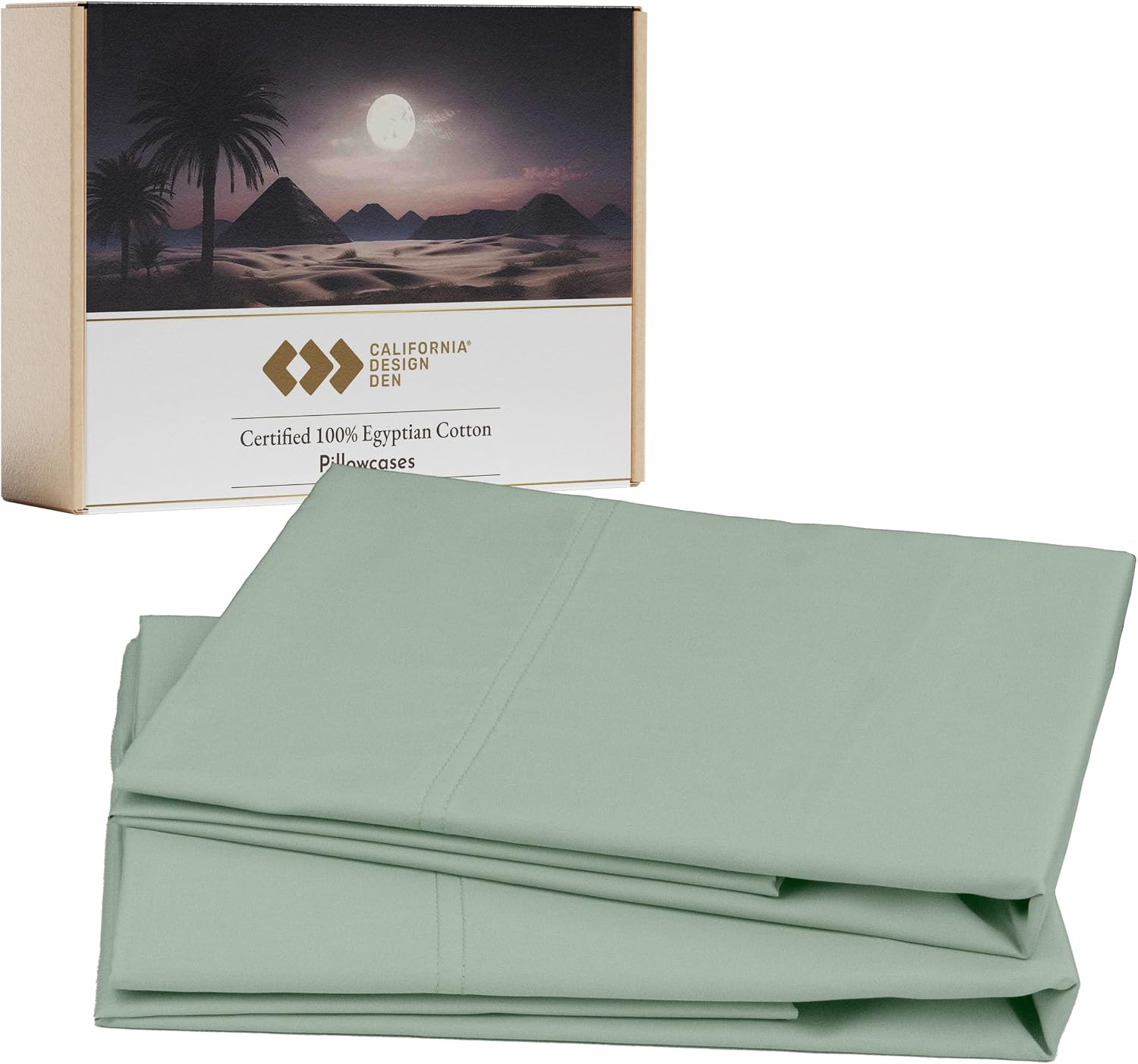 CaliforniaDesignDen California Design Den 100% Egyptian Cotton Pillow Cases Standard Size Set of 2, Hotel Cotton Pillow Cases, Soft and Bre…