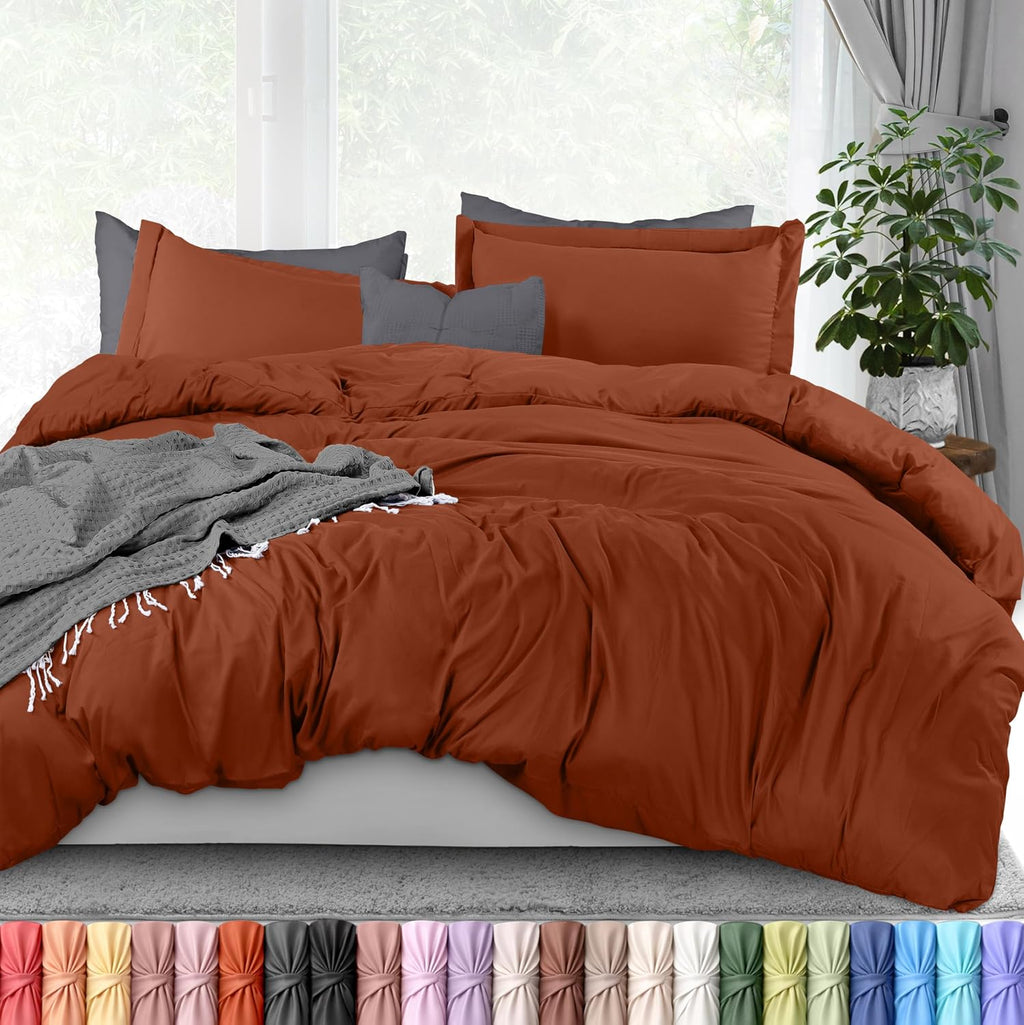 Utopia Bedding Duvet Cover Queen Size - 3 Piece with Zipper Closure - 1 Comforter Cover 90X90 Inches & 2 Pillow Shams 20X26 Inches…