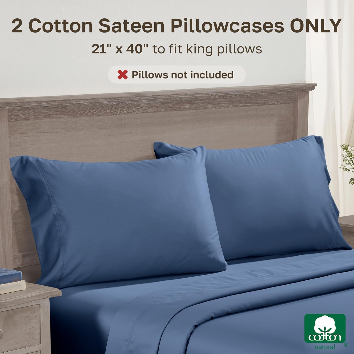 CaliforniaDesignDen CALIFORNIA DESIGN DEN Luxuriously Soft Hotel Quality 600 Thread Count, 100% Cotton Set of 2 Cases, Crisp & Cool Pillow…