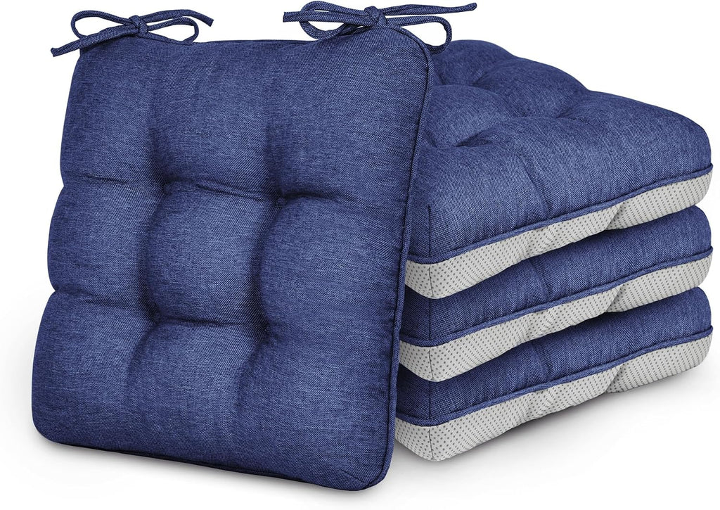 Love's cabin Memory Foam Chair Cushions Set of 4, 15.5"x15.5"x3.5" Indoor & Outdoor Seat Pads for Dining, Kitchen, Office, Patio Chairs…