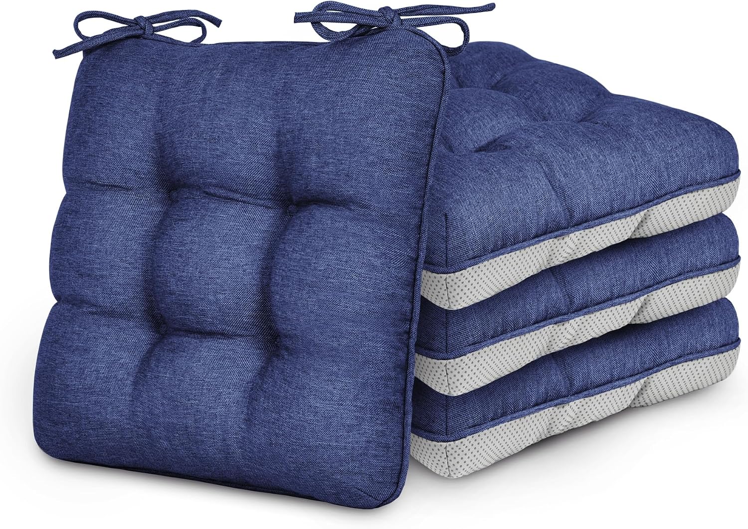 Love's cabin Memory Foam Chair Cushions Set of 4, 15.5"x15.5"x3.5" Indoor & Outdoor Seat Pads for Dining, Kitchen, Office, Patio Chairs…