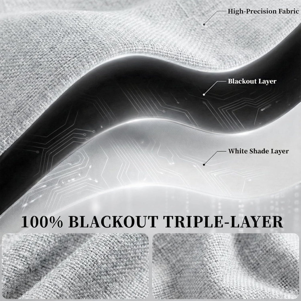 100% Blackout Self Adhesive Curtains Portable Curtain Simple and Easy to install Bedroom Window Thermal Lnsulated Kitchen Room Darkening…