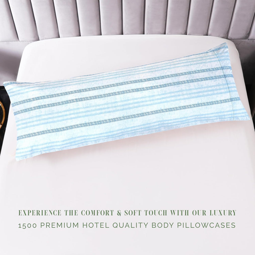 Elegantcomfort Elegant Comfort Ultra Soft 1-Piece Set Striped Print Pillowcases - 1500 Hotel Quality Microfiber, Soft and Smooth Hidden Zip…