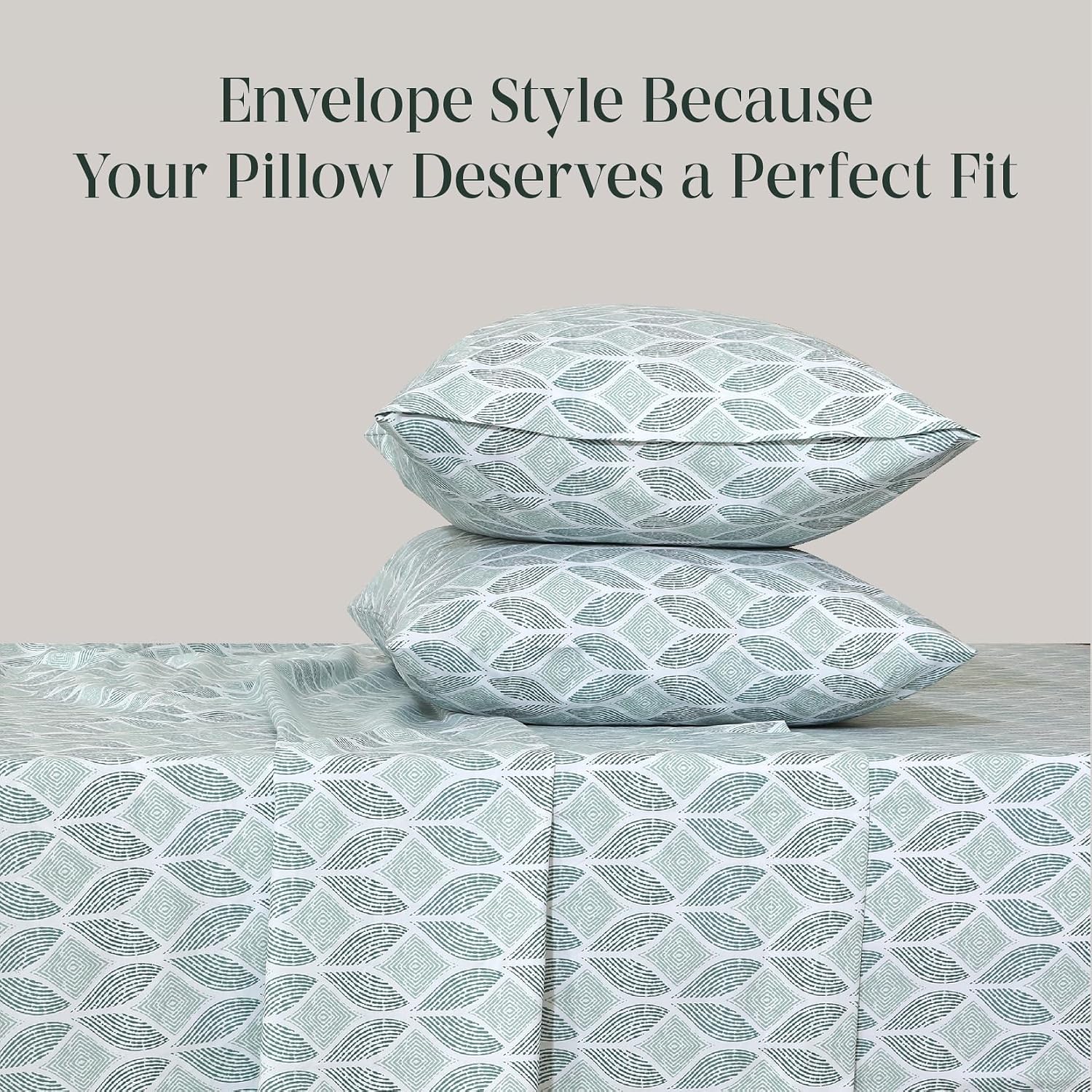 FEATHER & STITCH NEW YORK 100% Cotton 2 Piece King Pillow Cases, 300TC Ultra-Soft Pillowcases with Envelope Closure, Wrinkle- Fade- Stain…