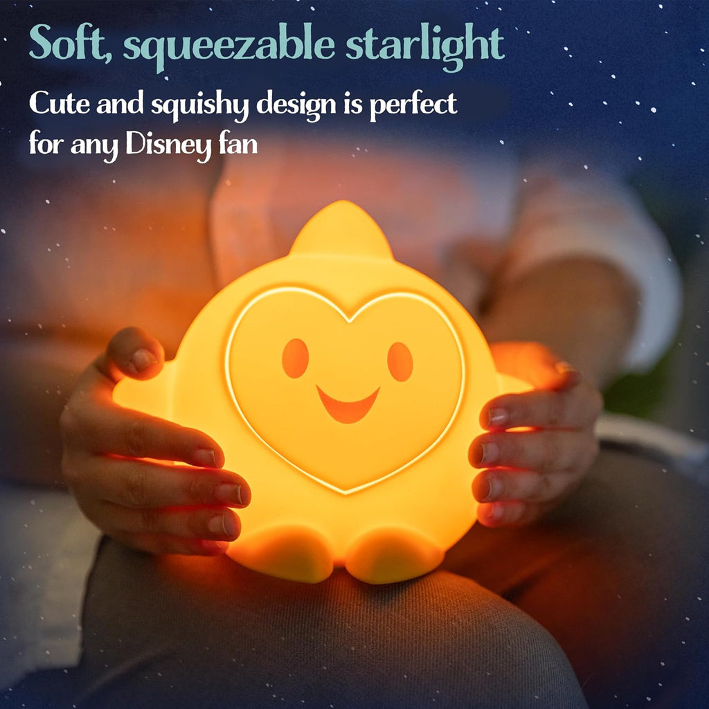 Disney Wish Squishy Light, Night Light for Kids, USB Lamp, Battery Operated, Dimmable, Star Light Ideal for Bedroom, Playroom, Living…