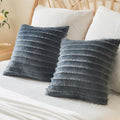 Bedelite Velvet Pillow Covers 18x18 with Zipper, 2 Pack Super Soft Square Pillow Covers for Bedroom, Sofa, Luxury Cozy Fleece Pillowcases f…