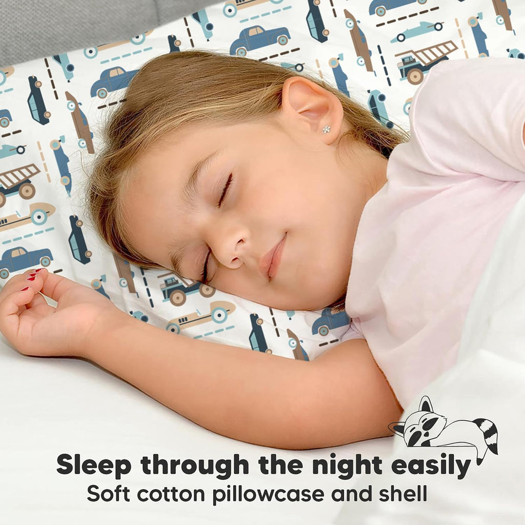 Toddler Pillow with Pillowcase - 13x18 My Little Dreamy Kids Travel Bed Pillows for Sleeping, Organic Cotton Small Pillowcase, Soft &…