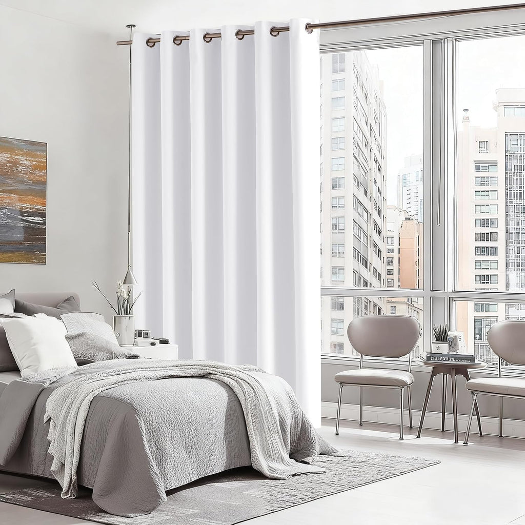 Rybhome RYB HOME Blackout Thermal Insulated Curtains, Portable Curtain for Sliding Glass Door/Storage/Space Room Divider, Large Window Trea…
