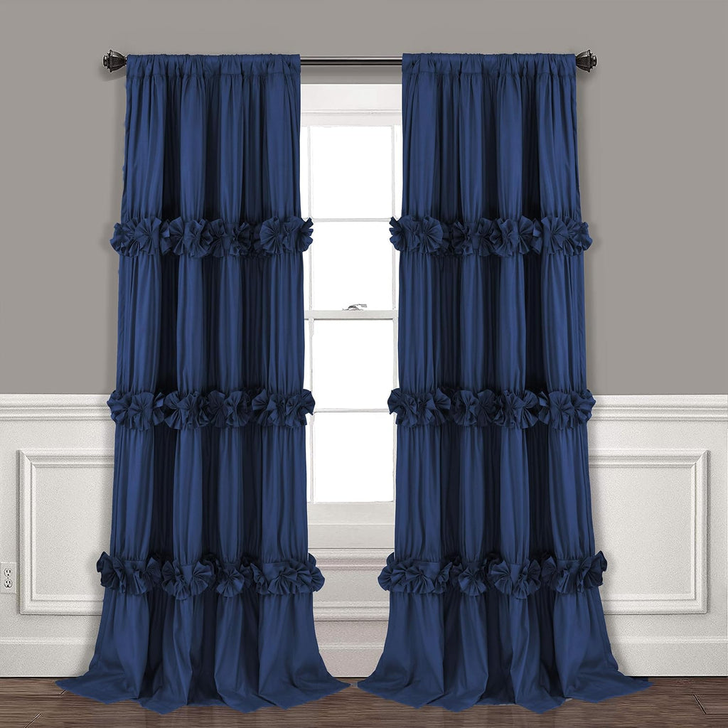 Homechoice Decor Thermal Insulated Blackout Window Curtains, 54" W x 84" L (Pair), Boho Ruched Window Treatments with 3 Rows of Butterfly…