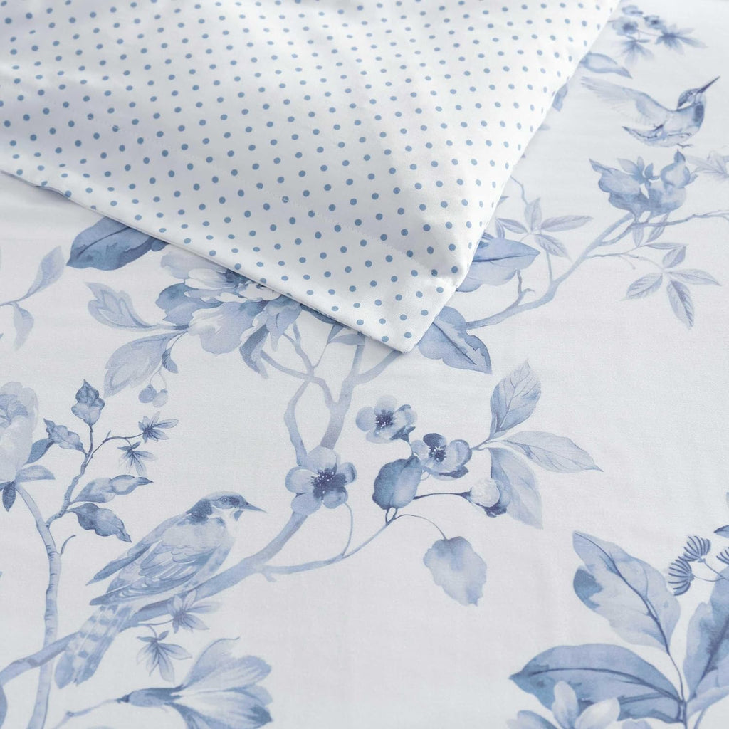 MarthaStewart Martha Stewart - Queen Duvet Cover Set, 100% Smooth & Silky Sateen Cotton Bedding, 3 Piece Floral Bedding with Matching Pillo…